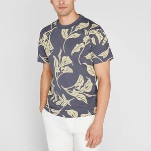 Short Sleeve Calla Lily Print Tee - Brand New - NEVER WORN - Grey